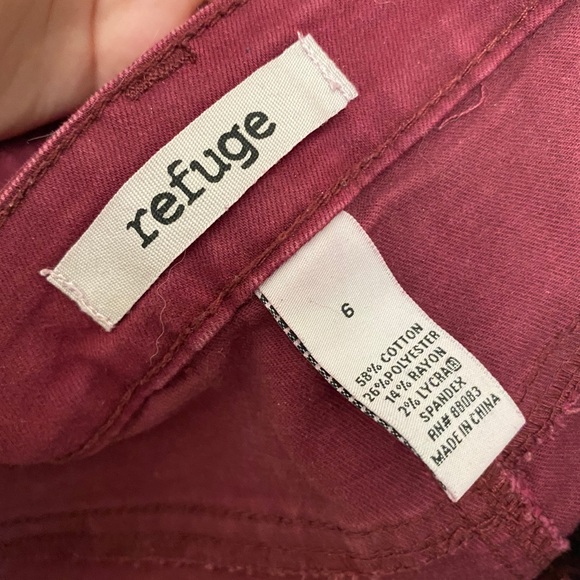 Burgundy Skinny Jeans - Picture 2 of 2